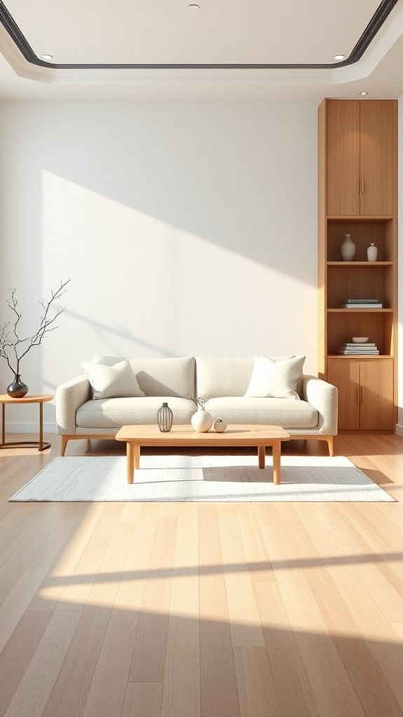 serene minimalist furniture arrangements