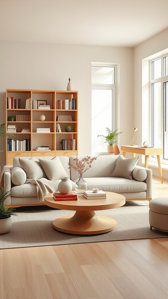 serene minimalist living room