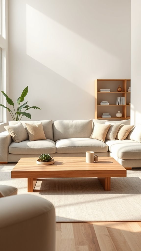 serene minimalist living room