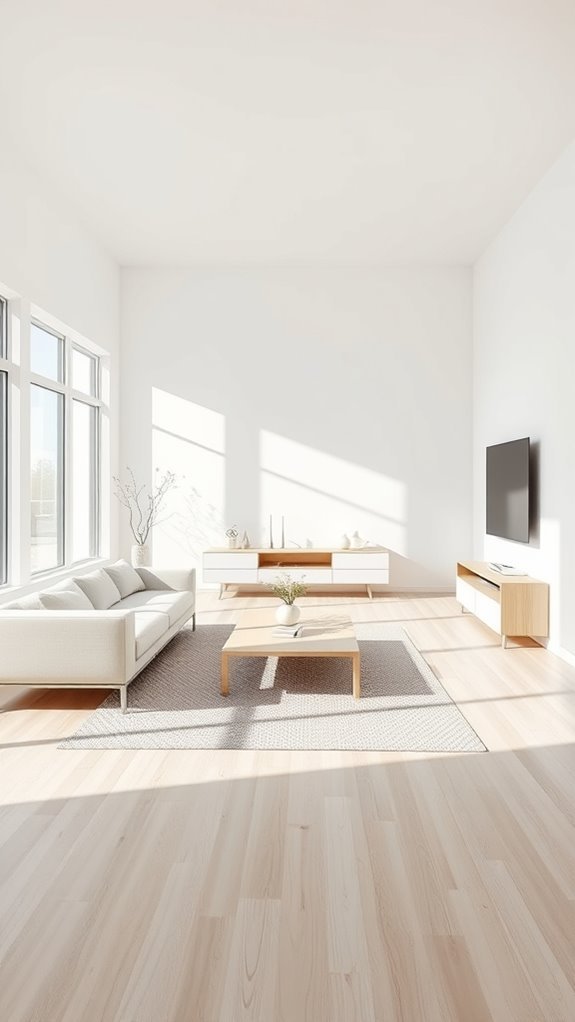serene minimalist living space