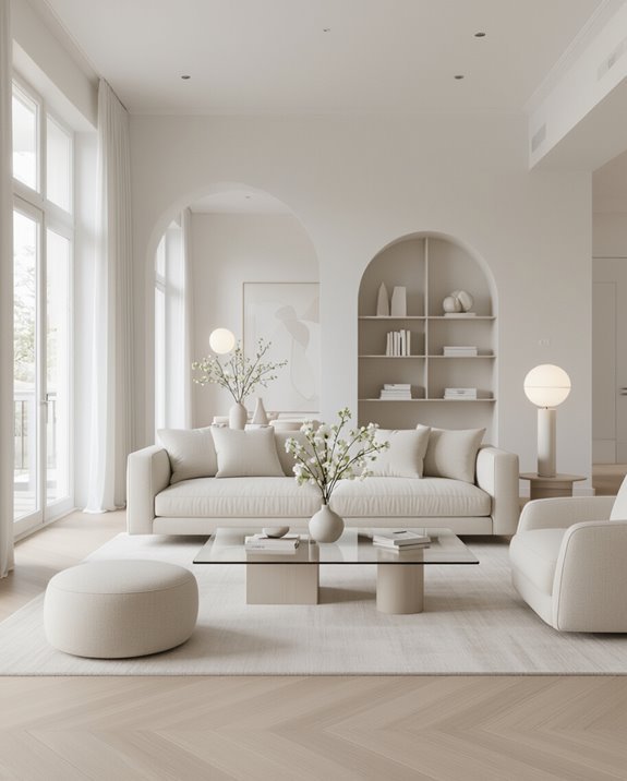 serene minimalist living space