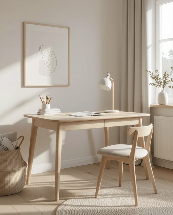 serene minimalist study space