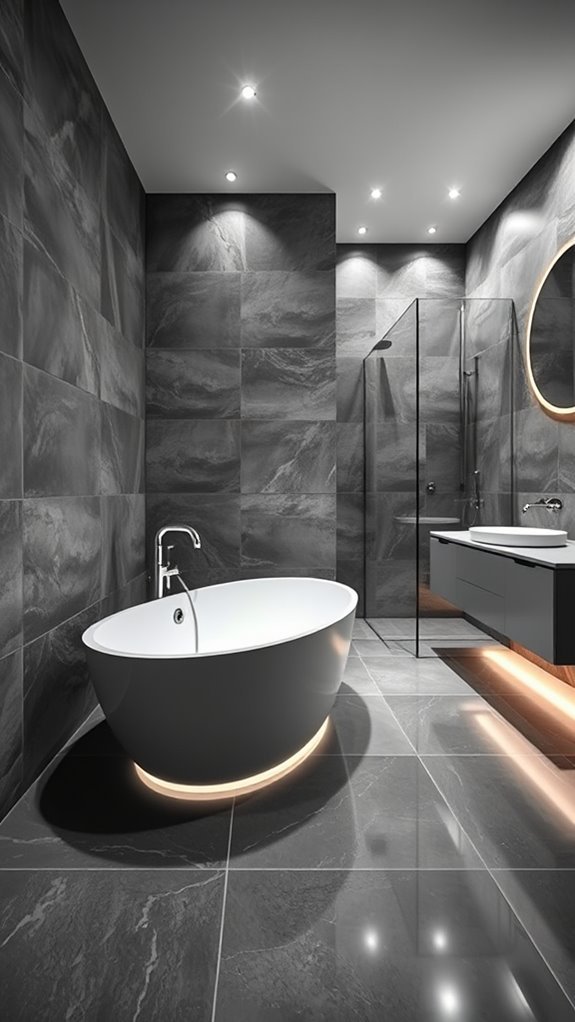 serene monochromatic bathroom design