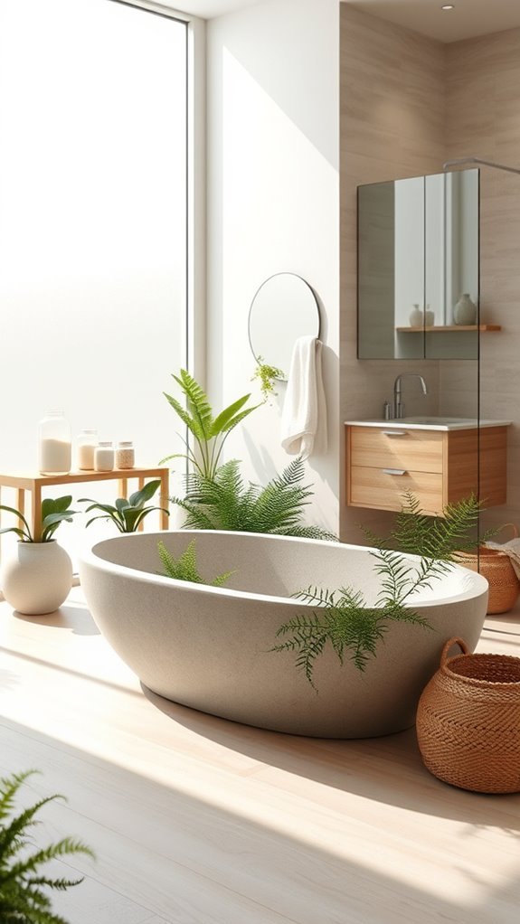 serene natural bathroom retreat