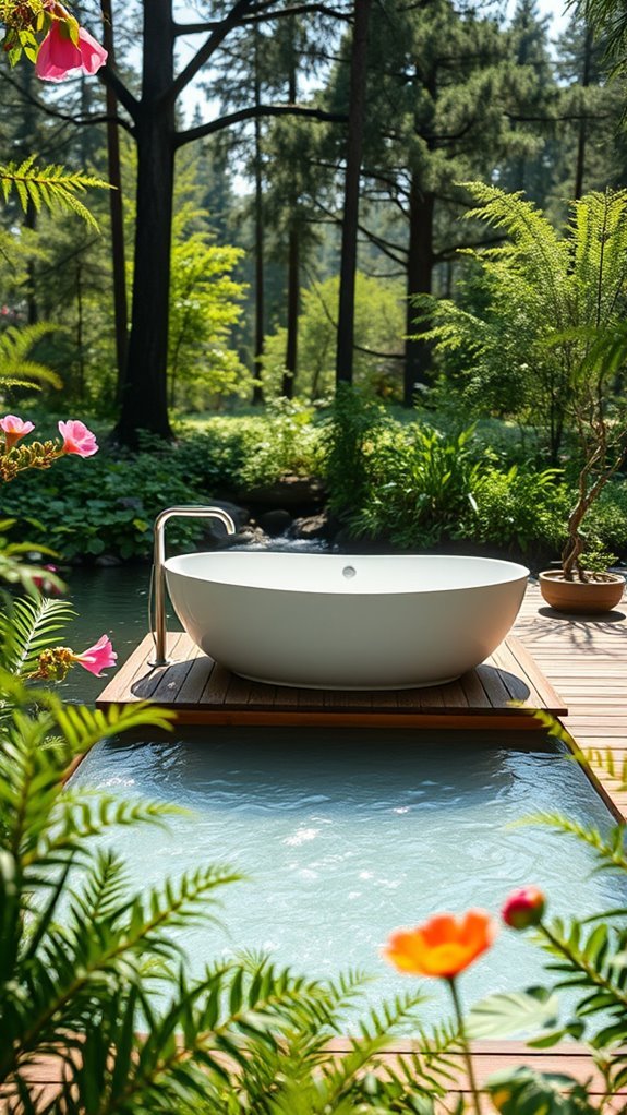 serene outdoor bathing experience