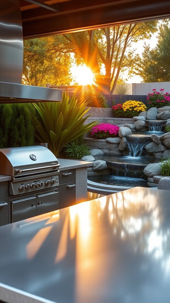 serene outdoor kitchen oasis