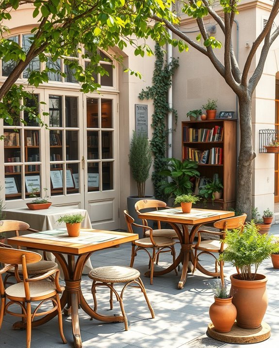 serene outdoor reading space