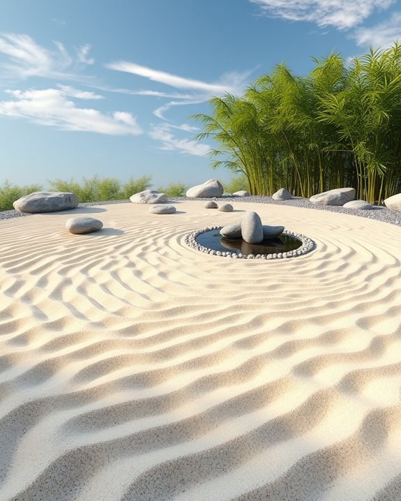 serene outdoor rock garden