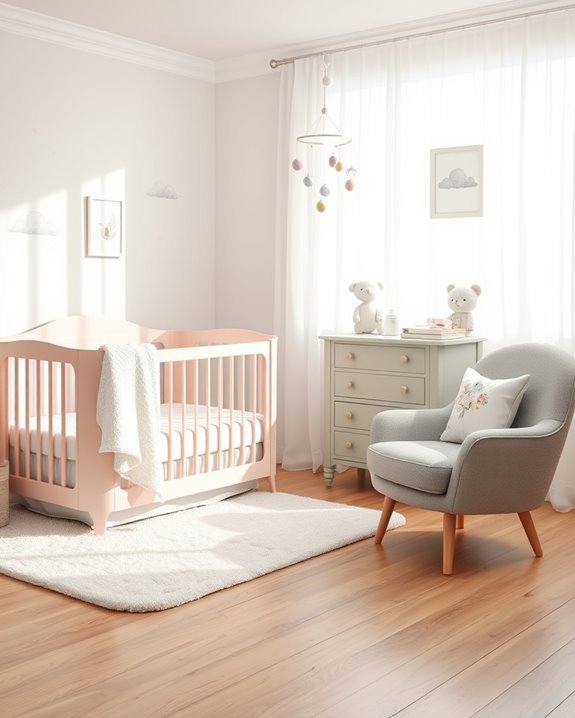 serene pastel nursery design