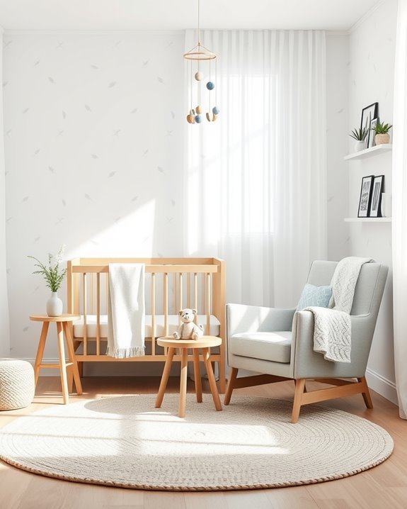 serene scandinavian baby room