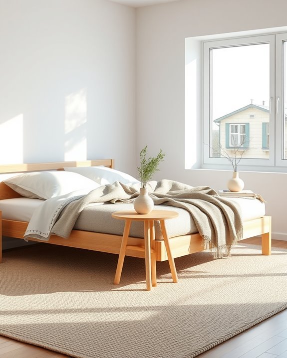 serene scandinavian bedside design