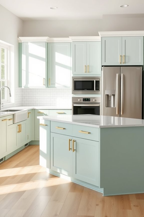 serene seafoam and white