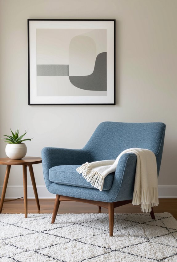 serene smoky blue contrast