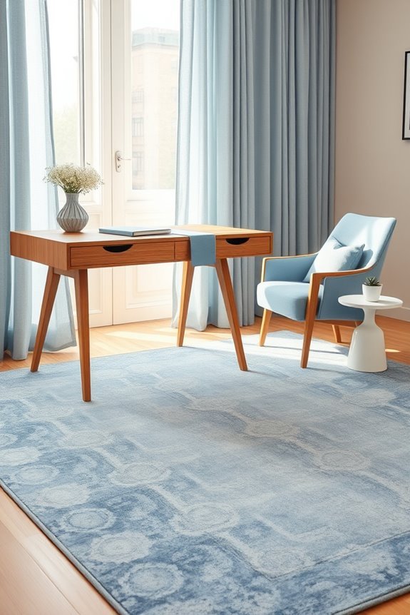 serene soft blue ambiance