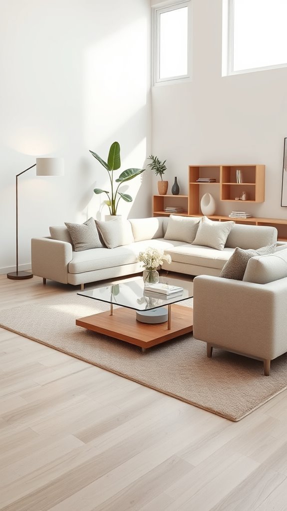 serene uncluttered minimalist sanctuary