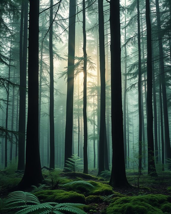 serene watercolor forest landscapes