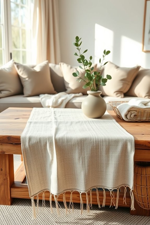 sewing personalized table runner