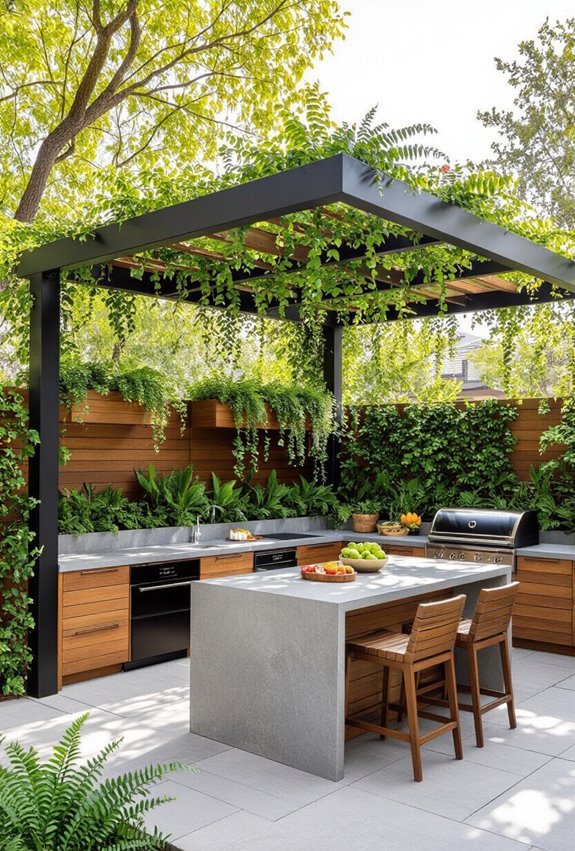 shallow rooftop planter canopy