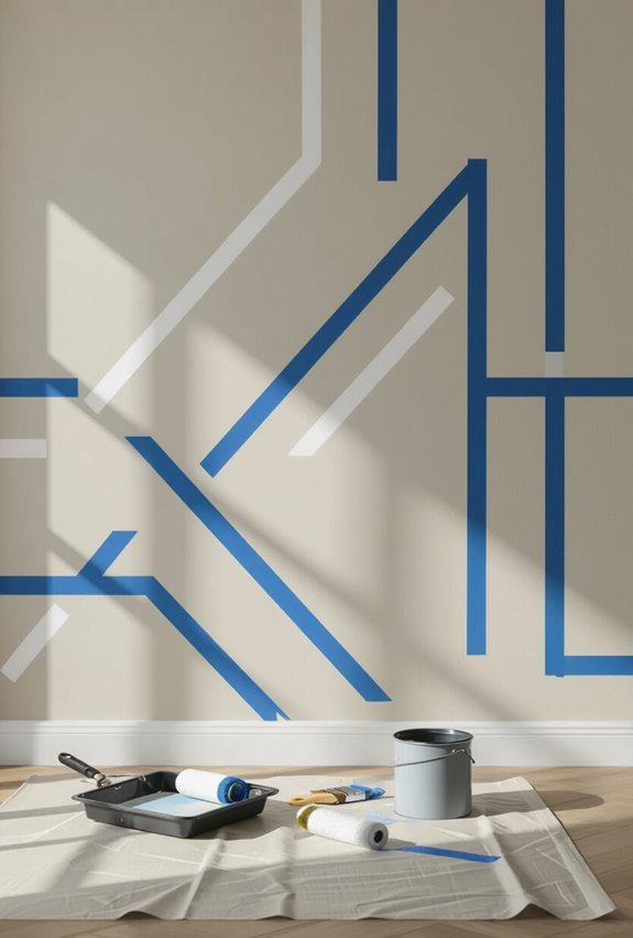 sharp clean taped stripes