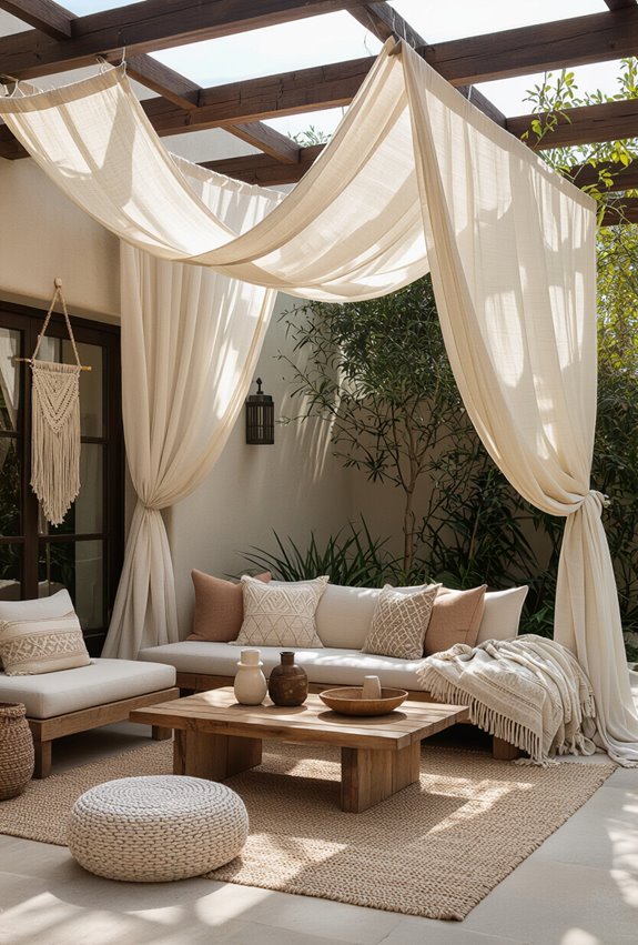 sheer boho sunset canopy