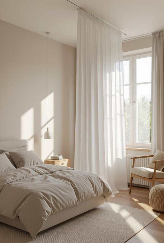 sheer curtain room dividers