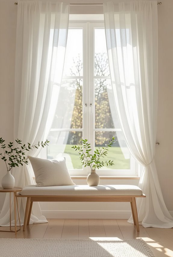 sheer curtains brighten airy spaces
