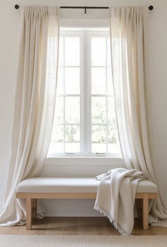 sheer drapery with velvet