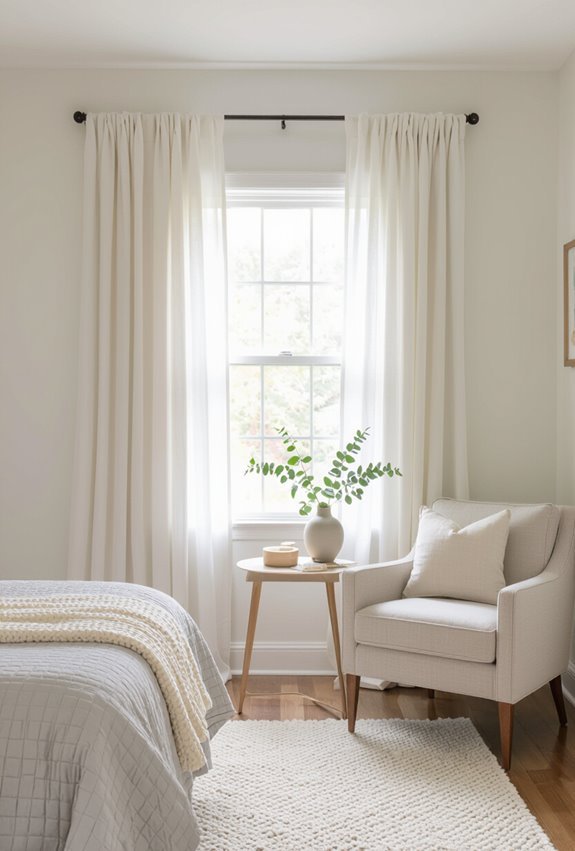 sheer layered curtains for light