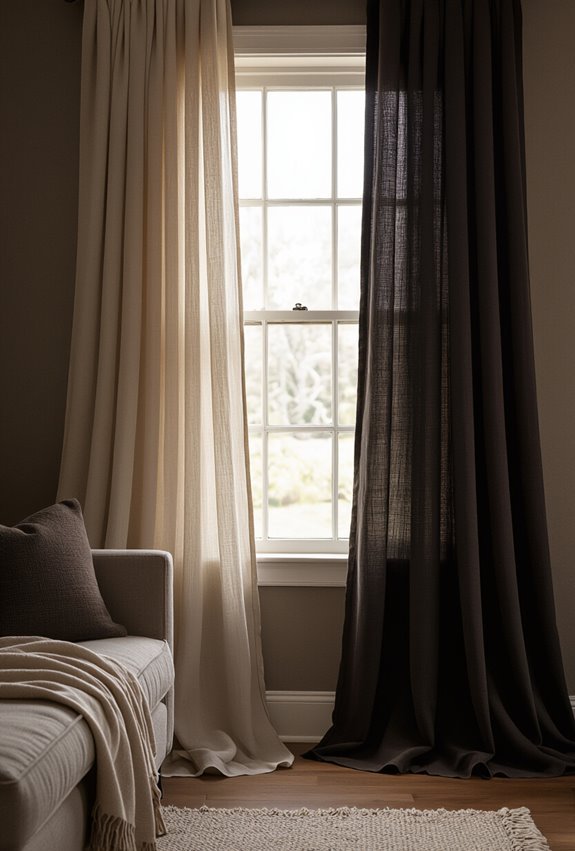 sheer plus insulated layered curtains
