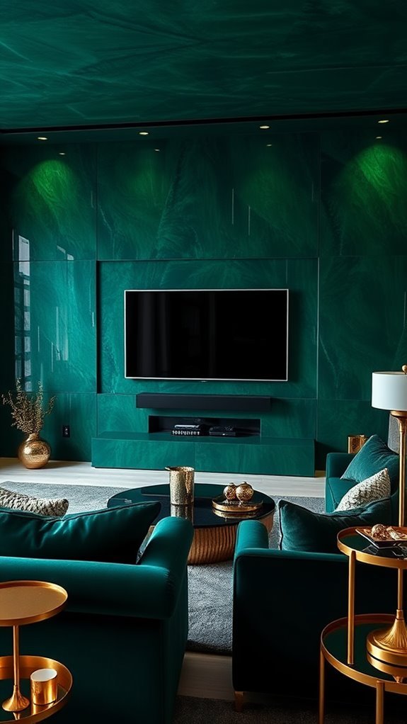 shimmering green with shine