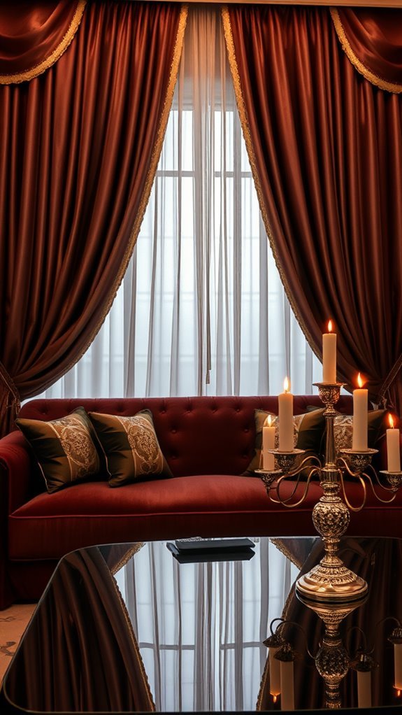 shimmering metallic glamour accents