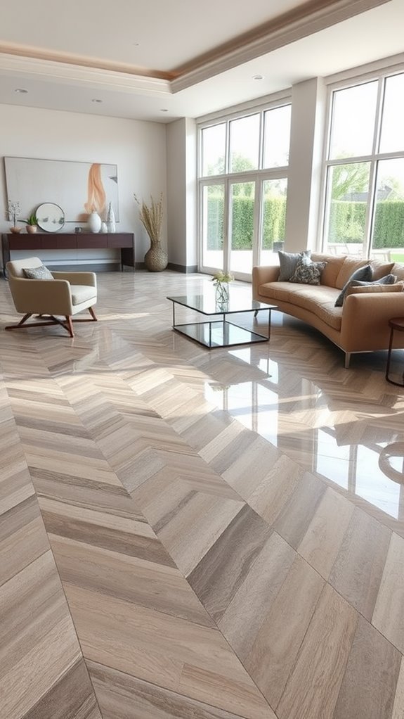 shiny elegant tile surfaces
