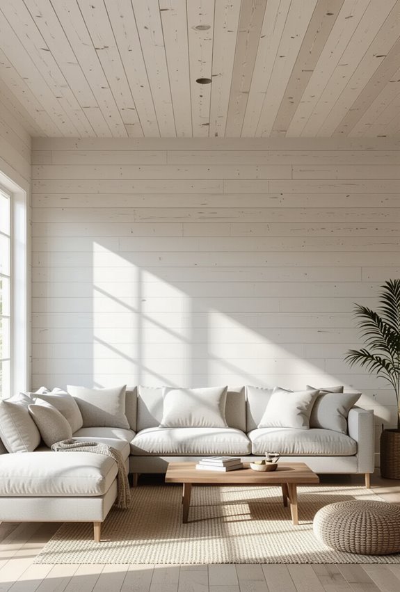 shiplap ceilings add texture