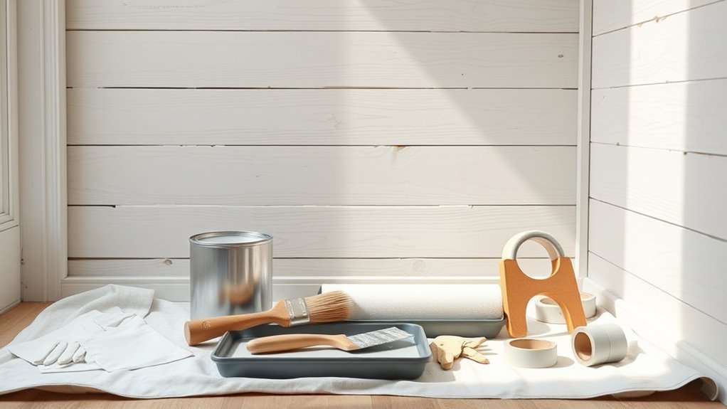 shiplap painting step by step