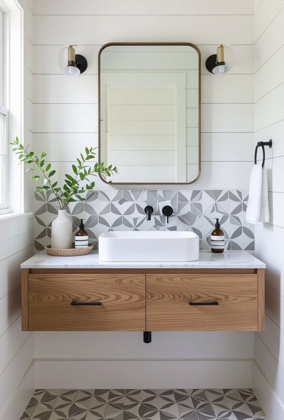 shiplap tile textured contrast accents