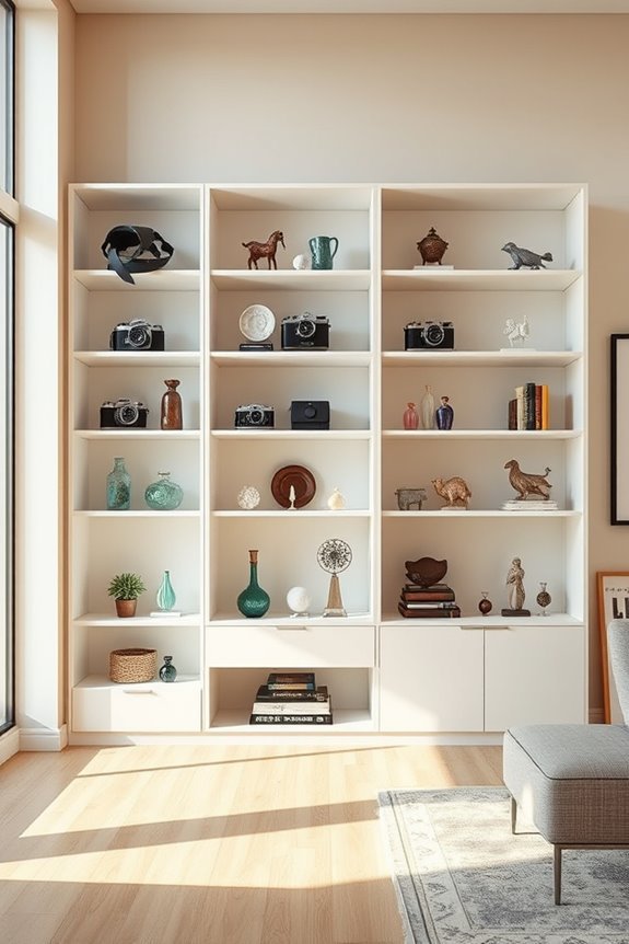 showcase collectibles with built ins