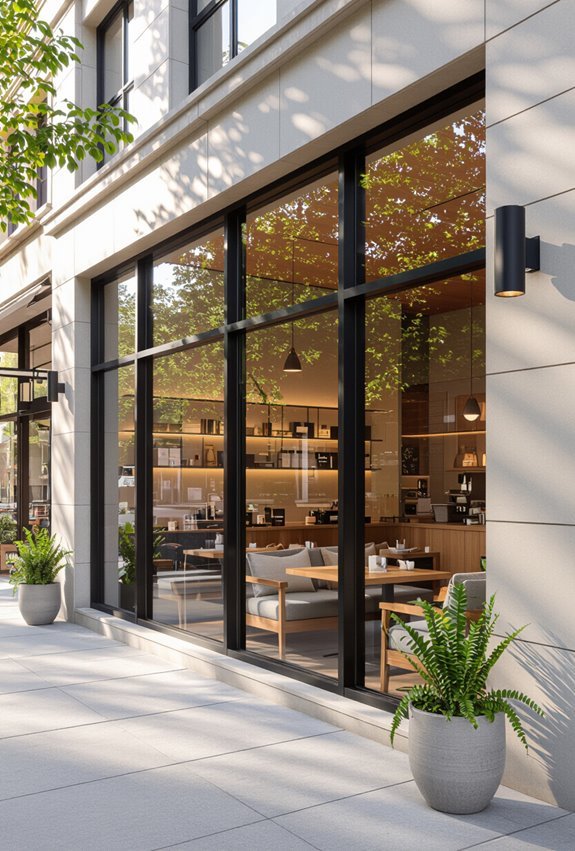 showcase cozy interior through windows