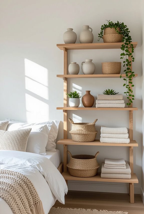 showcase curated boho shelfvignettes
