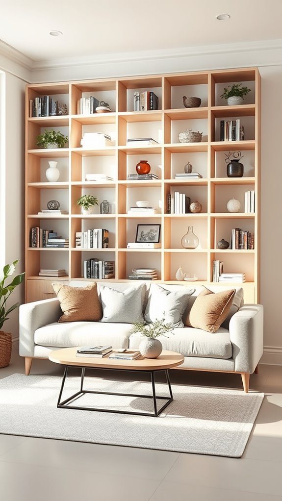 showcase decor and books