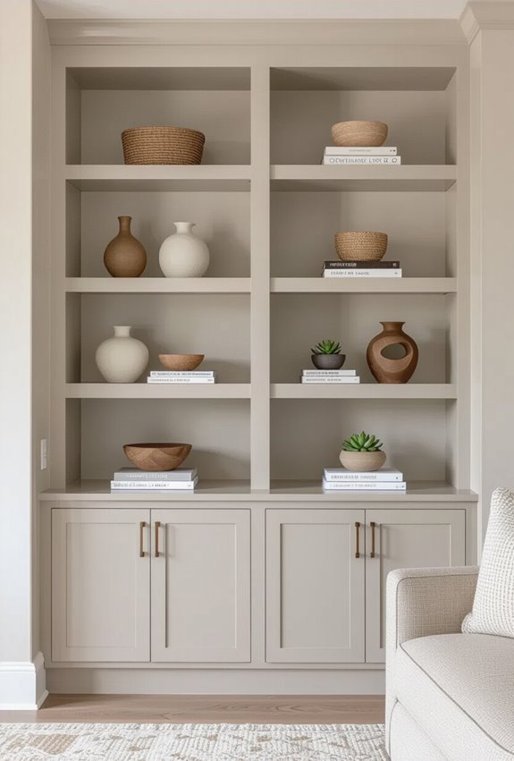 showcase decor with built ins