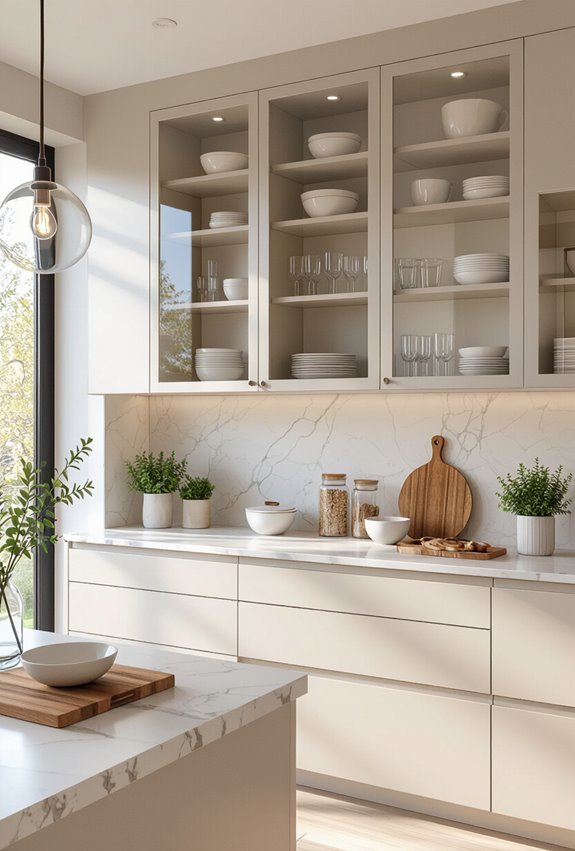 showcase glassware with lighting