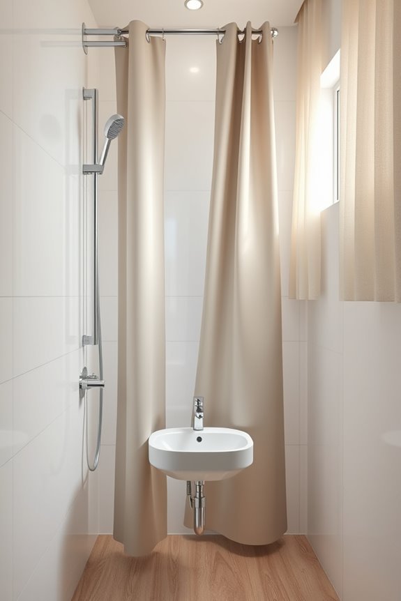 shower curtain bathroom upgrade