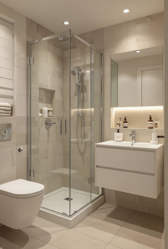 shower only space saving layouts