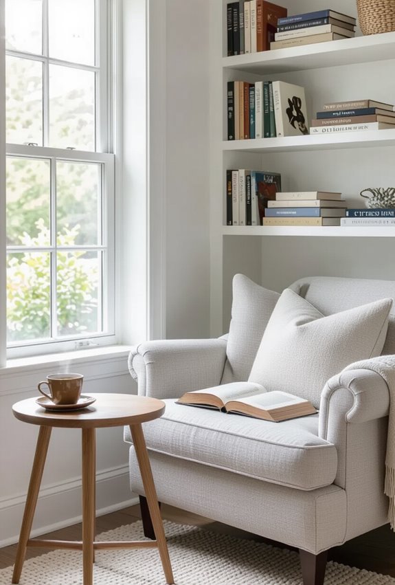 side table with coaster