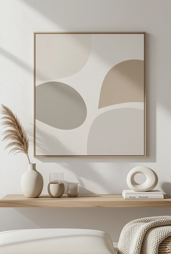 simple elegant neutral canvas art
