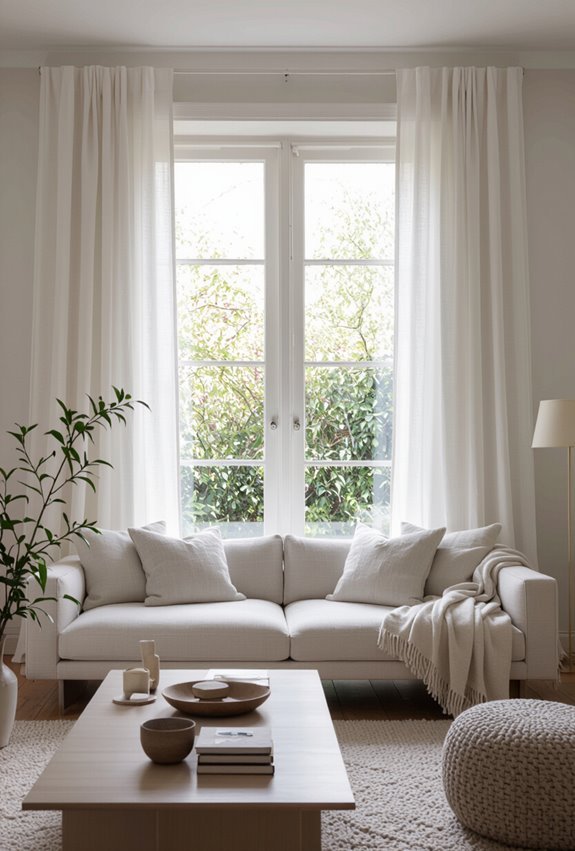 simple light sheer curtains