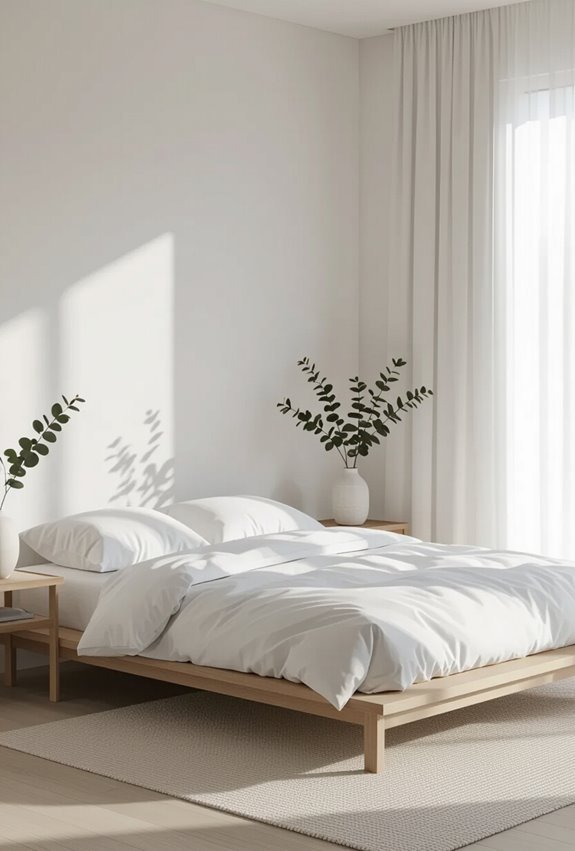 simple sleek neutral bedroom furniture