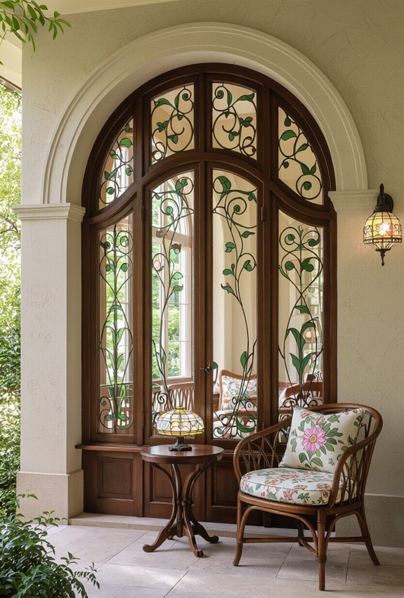sinuous organic floral decorative