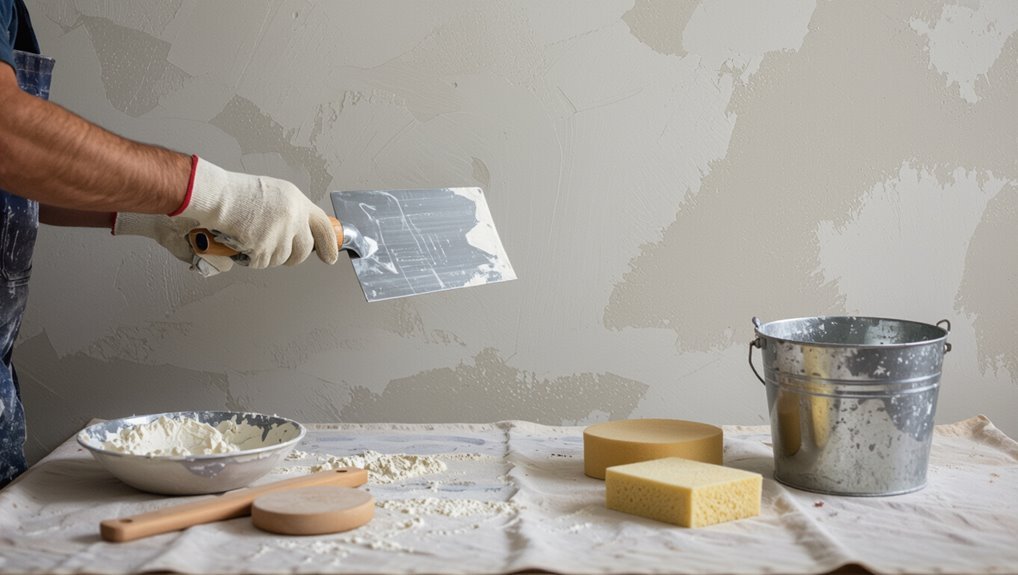 skip trowel plaster technique