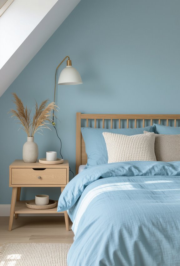 sky blue warm oak